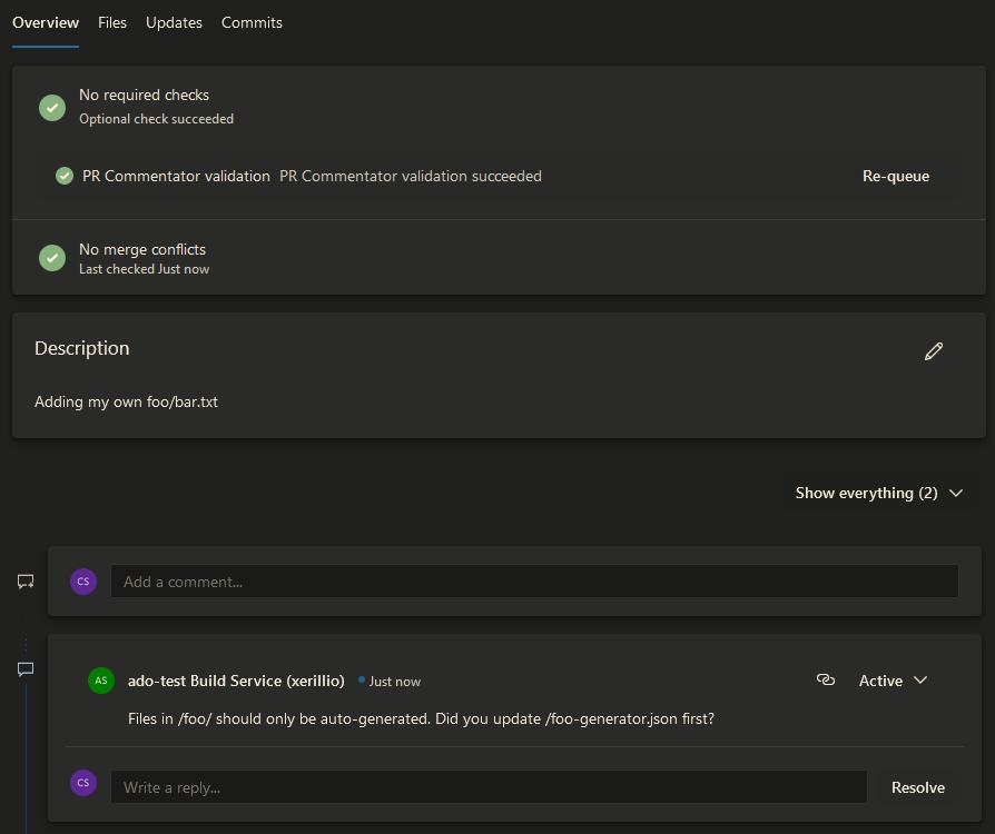 Automated comment